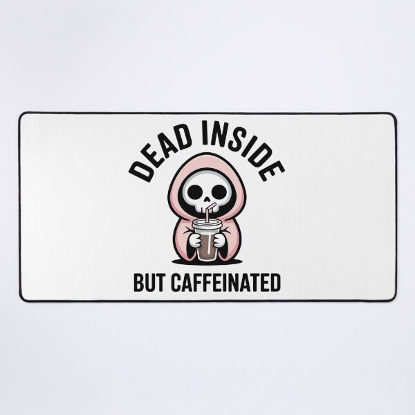 Item preview, Dead Inside But Caffeinated Pastel Goth Grim Reaper Sticker designed and sold by Mr-wow.
