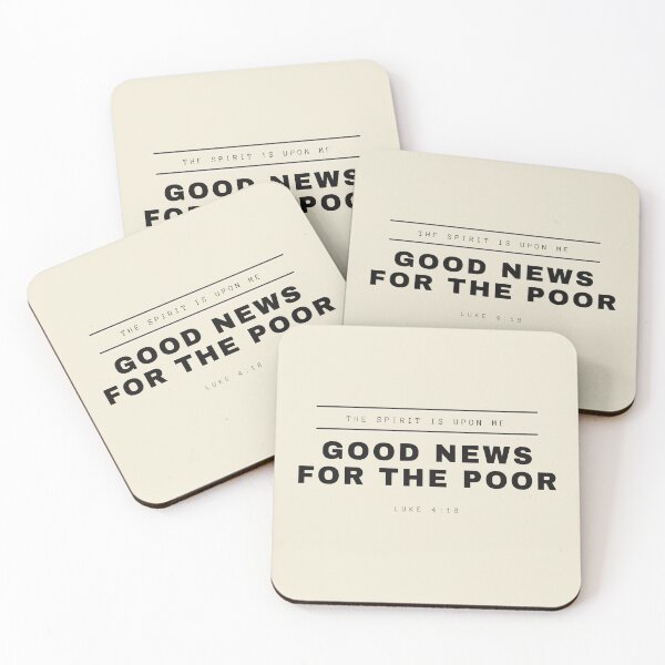 Item preview, Good News for the Poor – Luke 4:18 Minimalist Scripture Design designed and sold by Alt Christian.