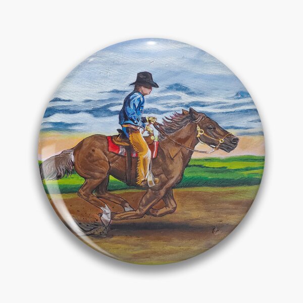 Item preview, Cowboy Riding a Galloping Brown Horse  designed and sold by Eldey Originals.