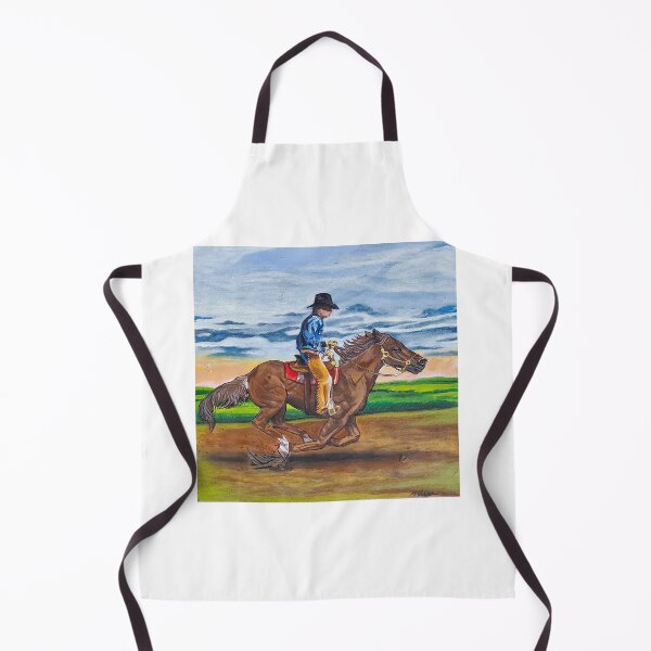 Item preview, Cowboy Riding a Galloping Brown Horse designed and sold by Eldey Originals.