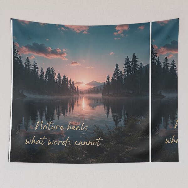 Item preview, Nature Heals What Words Cannot Wall Art designed and sold by BeautifulVirtues.