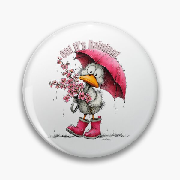 Item preview, Cute Chick Under Pink Umbrella designed and sold by Astralia.