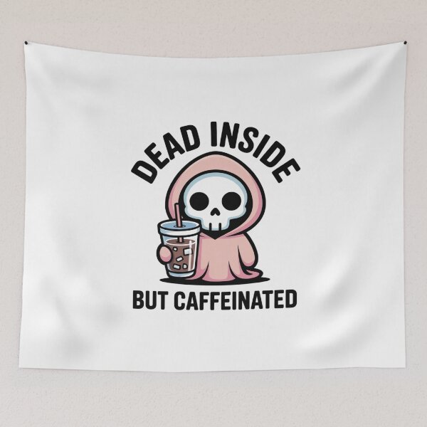 Item preview, Dead Inside Funny Skeleton Coffee Lover Gift designed and sold by Mr-wow.