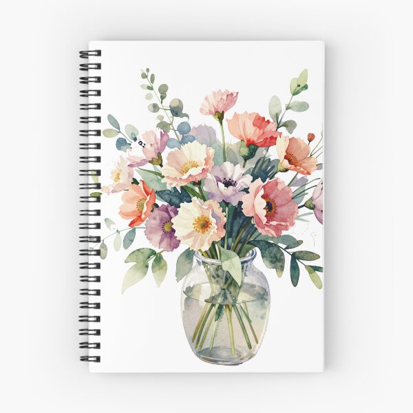 Item preview, watercolor of flowers in a vase. designed and sold by Mia's Menagerie.