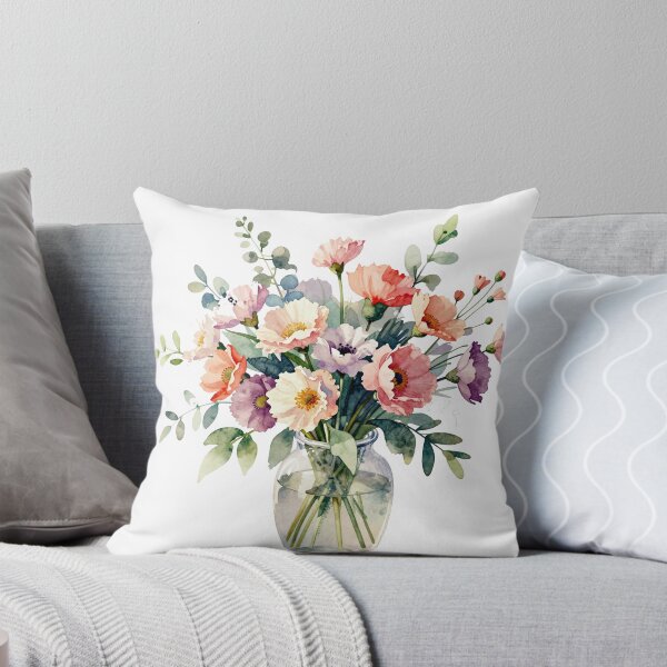 Item preview, watercolor of flowers in a vase. designed and sold by Mia's Menagerie.