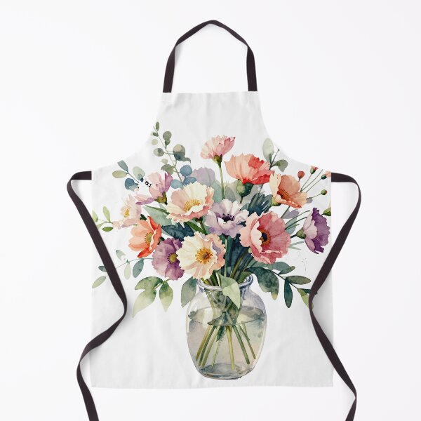 Item preview, watercolor of flowers in a vase. designed and sold by Mia's Menagerie.
