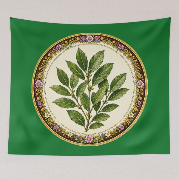 Item preview, Bay Leaf – Timeless Laurel Kitchen Herb Portrait designed and sold by TheJoyfulPen.