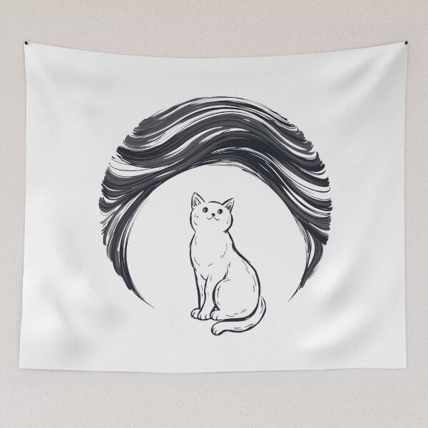 Item preview, Cat & Moon  designed and sold by SurajDesigns.