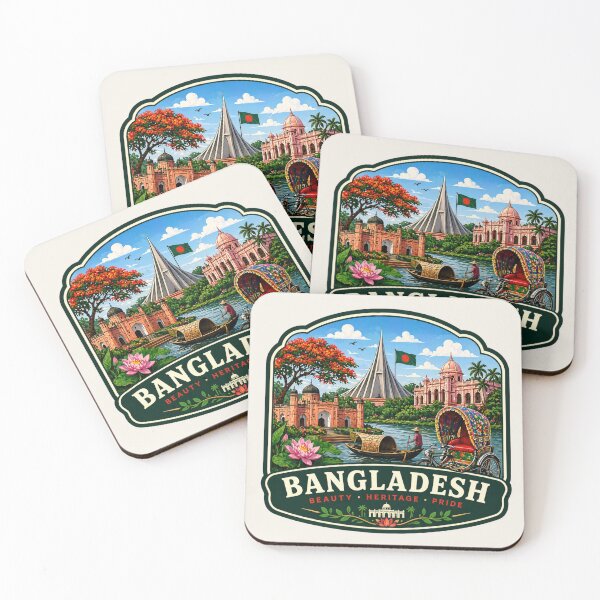 Item preview, Bangladesh - River Life, Dhaka National Monument & Rickshaw Culture designed and sold by Myra365Art.