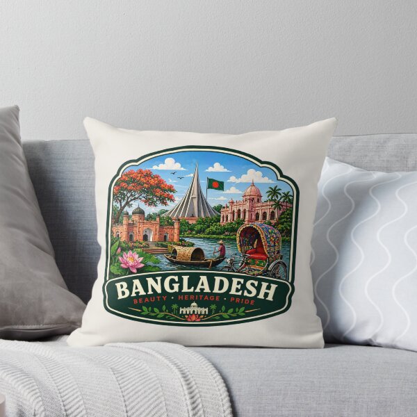 Item preview, Bangladesh - River Life, Dhaka National Monument & Rickshaw Culture designed and sold by Myra365Art.