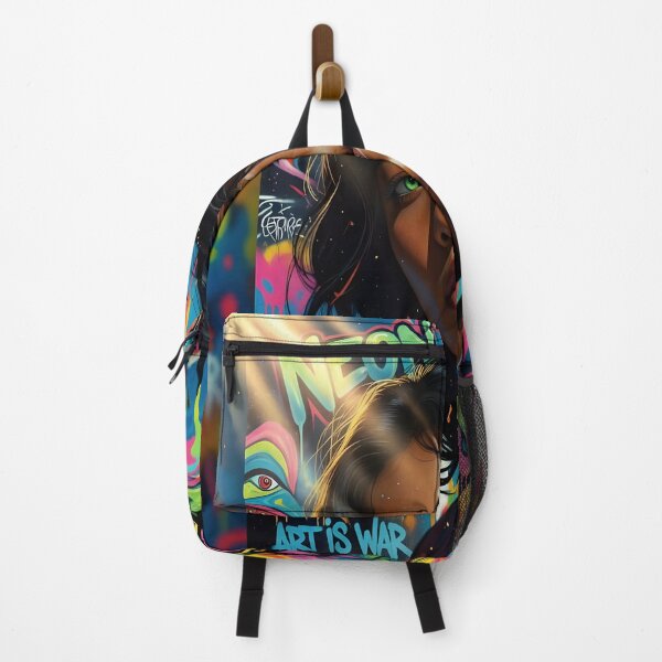 Item preview, Neon Dreams Graffiti Girl Vibrant Street Art Portrait designed and sold by DreamyWallVibes.