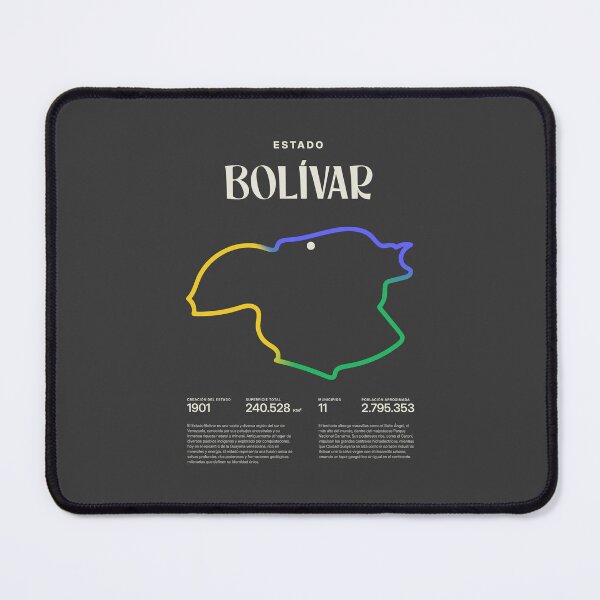 Item preview, Bolívar State, Venezuelan Guayana, Minimalist Art Map designed and sold by 1989Ve&Co.