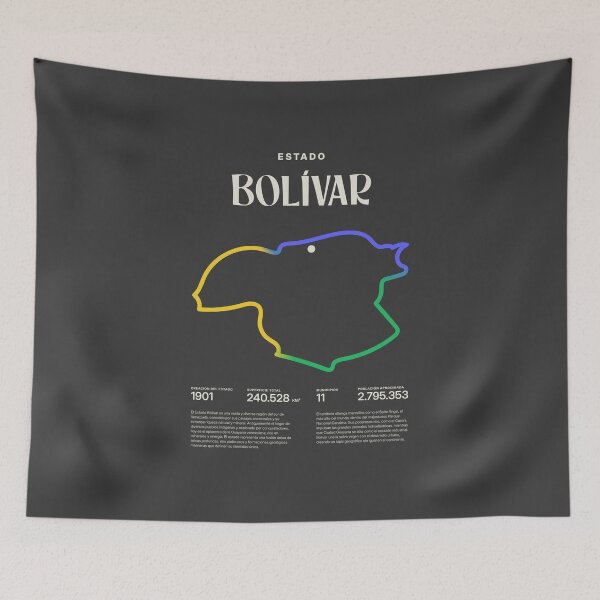 Item preview, Bolívar State, Venezuelan Guayana, Minimalist Art Map designed and sold by 1989Ve&Co.