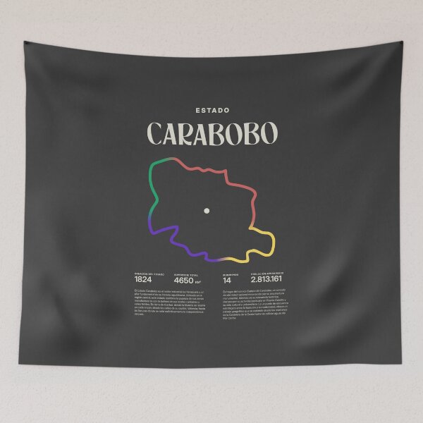 Item preview, Carabobo State, Valencia, Venezuela. Minimalist Map. Infographic Art. designed and sold by 1989Ve&Co.