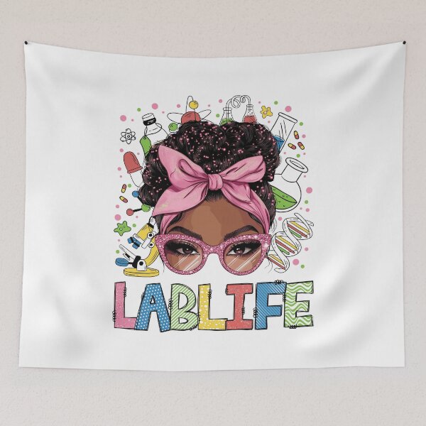 Item preview, Afro Messy Bun Laboratory Life Lab Week designed and sold by KarimSoCute.