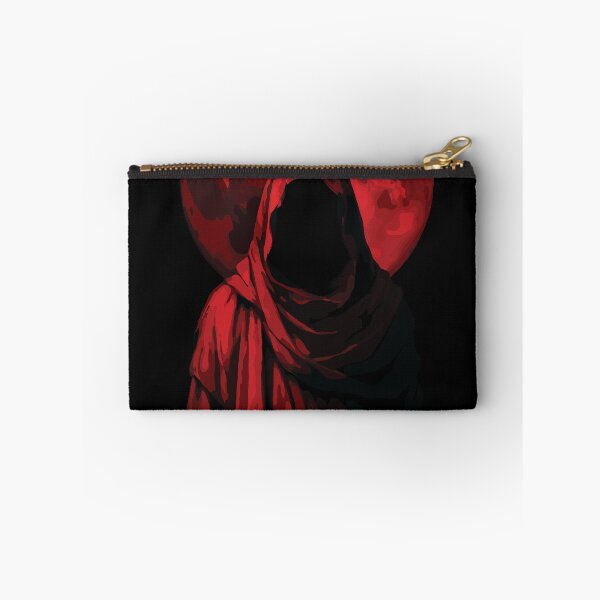 Item preview, Red Hooded Figure Under Blood Moon Dark Gothic Art designed and sold by RamyGallery.