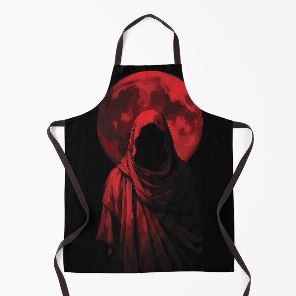 Item preview, Red Hooded Figure Under Blood Moon Dark Gothic Art designed and sold by RamyGallery.