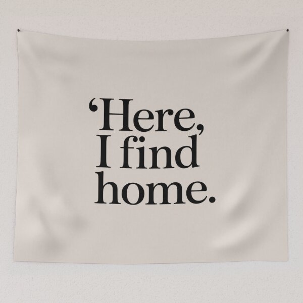 Item preview, Here, I Find Home – Minimal Inner Peace & Belonging Quote Design designed and sold by Irene Catchmind.