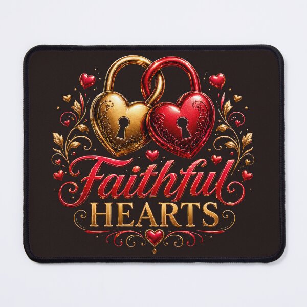 Item preview, Faithful Hearts Padlock Love Design designed and sold by JagrDesigns.