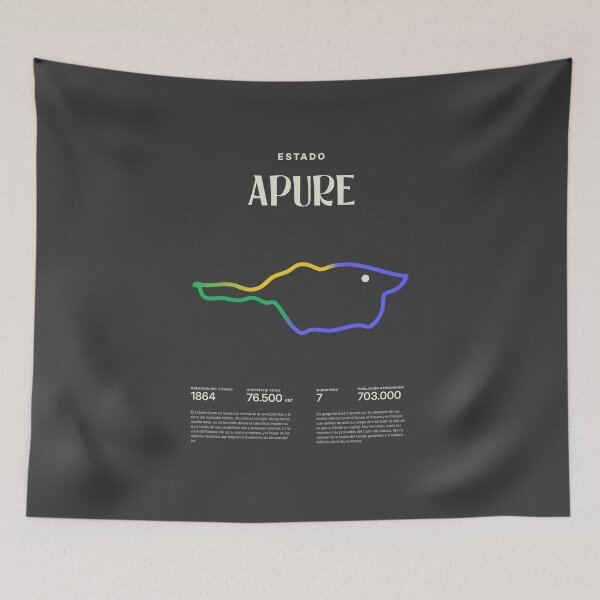 Item preview, Apure State, Los Llanos, Venezuela, Minimalist Art Map designed and sold by 1989Ve&Co.