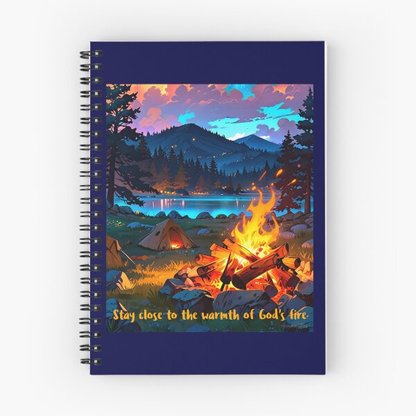 Item preview, Stay close to the warmth of God’s fire Campfire Christian Camping Anime t-shirt designed and sold by FTLOG.