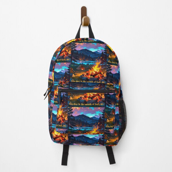 Item preview, Stay close to the warmth of God’s fire Campfire Christian Camping Anime t-shirt designed and sold by FTLOG.