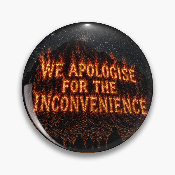 Item preview, I Visited God’s Final Message Shirt – We Apologise for the Inconvenience – Hitchhiker's Guide Humor Tee – So Long and Thanks for all the Fish Cosmic Mountain Fire Design designed and sold by DiamondSkyShirt.