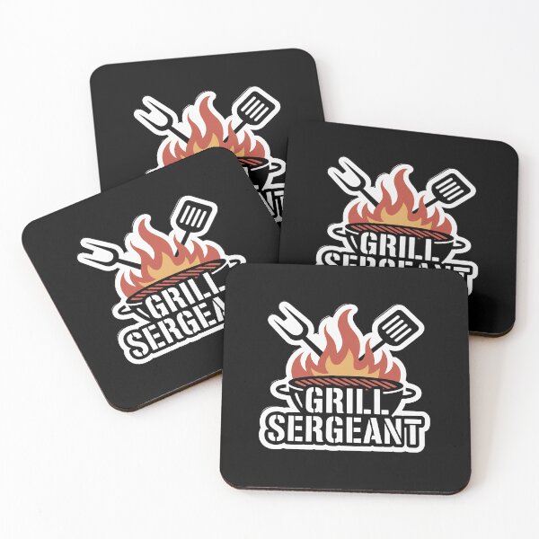 Item preview, Funny Grill Sergeant BBQ Grilling Dad Sticker designed and sold by FestivityFinds.