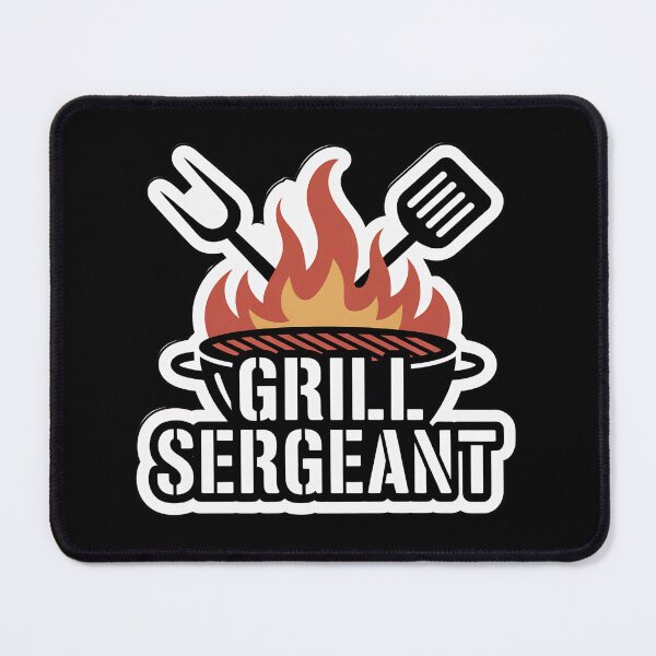 Item preview, Funny Grill Sergeant BBQ Grilling Dad Sticker designed and sold by FestivityFinds.