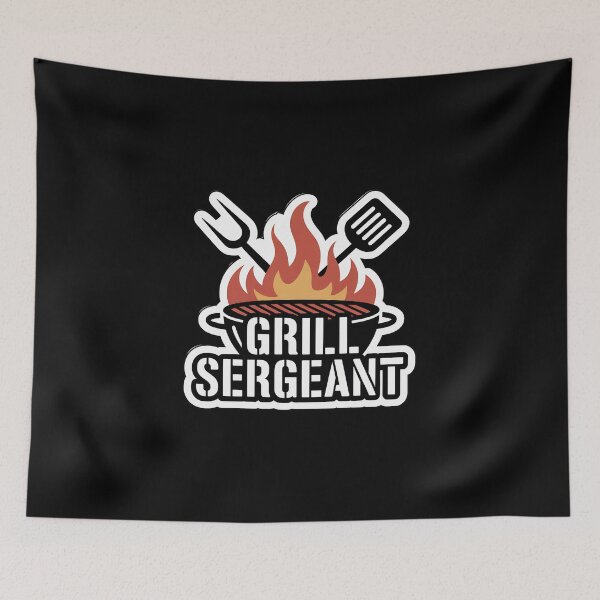 Item preview, Funny Grill Sergeant BBQ Grilling Dad Sticker designed and sold by FestivityFinds.