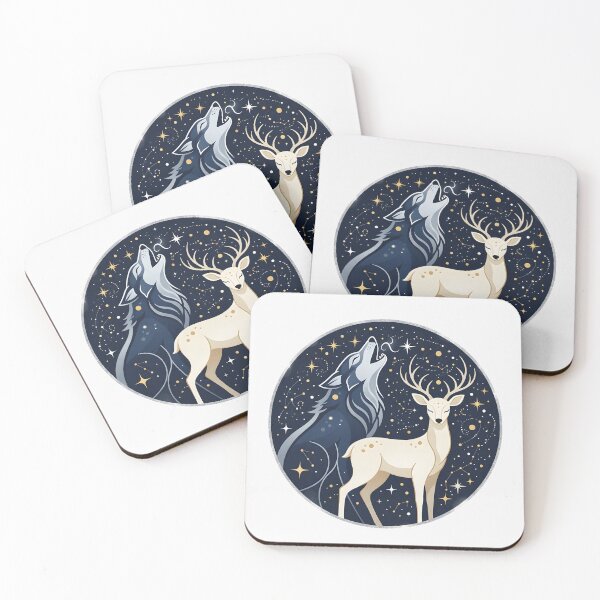 Item preview, Celestial Wolf & Deer designed and sold by naragon4289.