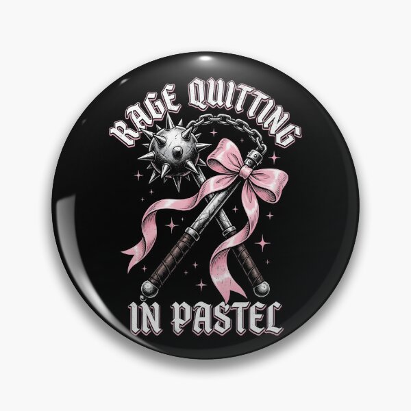 Item preview, Rage Quitting in Pastel — Dark Coquette Feminine Rage Medieval Flail Pink Bow Gamer Girl Art, Villain Era Gift designed and sold by Luminari Creations.