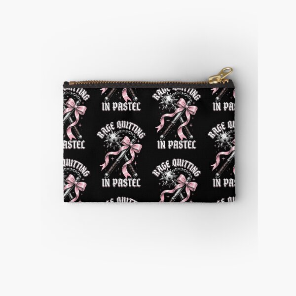 Item preview, Rage Quitting in Pastel — Dark Coquette Feminine Rage Medieval Flail Pink Bow Gamer Girl Art, Villain Era Gift designed and sold by Luminari Creations.