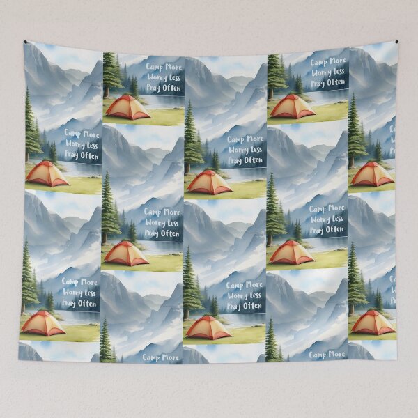 Item preview, Camp more Worry less Pray often T-shirt Christian camping Great outdoor Wonderful creation Enjoy Nature designed and sold by FTLOG.