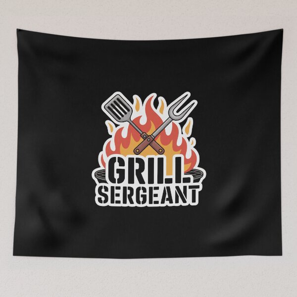 Item preview, Funny Grill Sergeant Dad BBQ Sticker Fathers Day Grill Master Gift designed and sold by FestivityFinds.