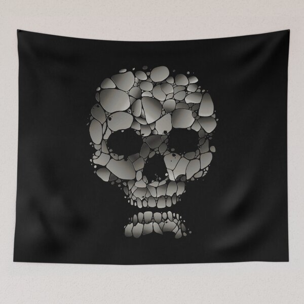 Item preview, Mosaic Stone Skull Abstract Geometric Art designed and sold by RamyGallery.