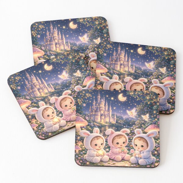 Item preview, Cute Kids Fantasy Castle Night Scene Magical Lights Dreamy Fairy Tale Art designed and sold by Teenidesign .