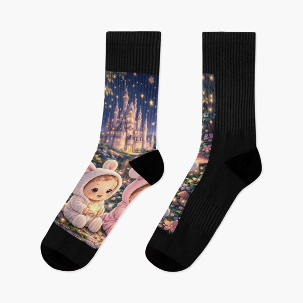 Item preview, Cute Kids Fantasy Castle Night Scene Magical Lights Dreamy Fairy Tale Art designed and sold by Teenidesign .