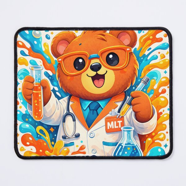 Item preview, Cute Bear Medical Lab Technician Funny Lab Life MLT Lab Week Gift designed and sold by ClinicalHubs.