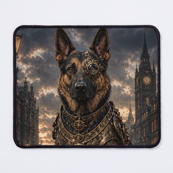 Item preview, Steampunk German Shepherd Poster - Mechanical German Shepherd Art - Guard Dog designed and sold by Altered Art By Steve.