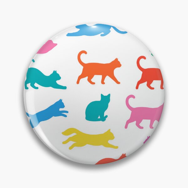 Artikelvorschau, Color Cat Silhouette Pattern Minimal Cute Cats Seamless entworfen und verkauft von Timegraf.