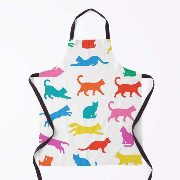 Aperçu de l'œuvre Color Cat Silhouette Pattern Minimal Cute Cats Seamless créée et vendue par Timegraf.
