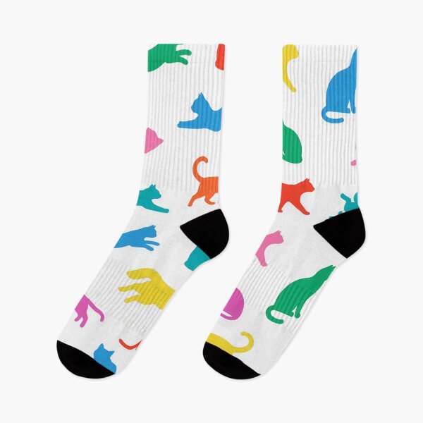 Item preview, Color Cat Silhouette Pattern Minimal Cute Cats Seamless designed and sold by Timegraf.