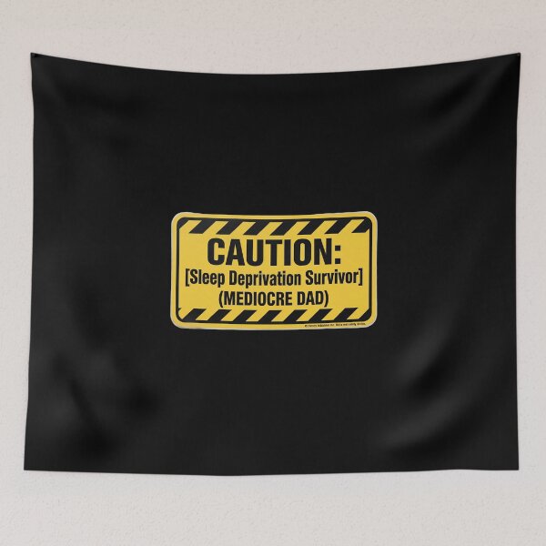Item preview, Caution: Sleep Deprivation Survivor Mediocre Dad Sticker - Father's Day Gift designed and sold by FestivityFinds.