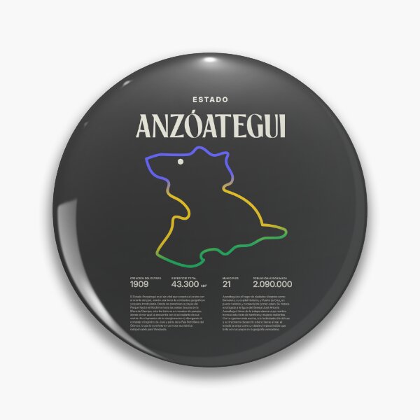 Item preview, Anzoátegui State, Barcelona, Venezuela, Minimalist Art Map designed and sold by 1989Ve&Co.