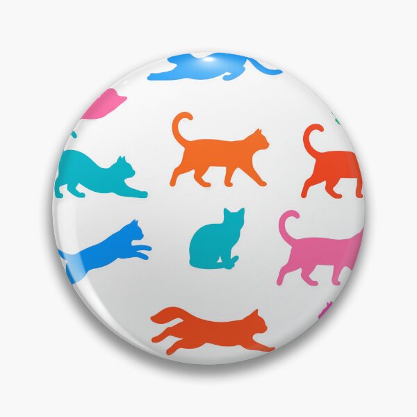 Artikelvorschau, Color Cat Silhouette Pattern Minimal Cute Cats Seamless entworfen und verkauft von Timegraf.