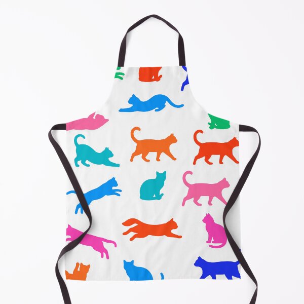 Aperçu de l'œuvre Color Cat Silhouette Pattern Minimal Cute Cats Seamless créée et vendue par Timegraf.