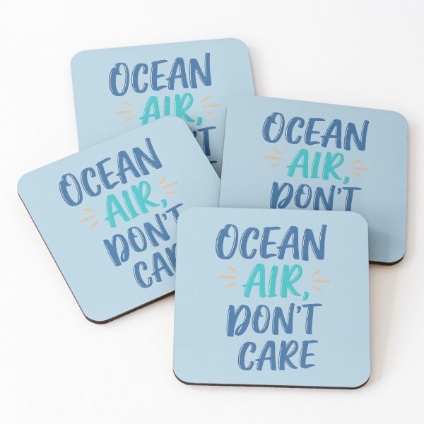 Item preview, Ocean Air, Don’t Care – Carefree Coastal Typography Design designed and sold by Sea Gem.