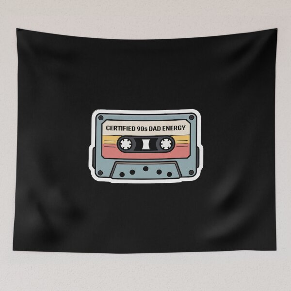 Item preview, Certified 90s Dad Energy Retro Cassette Tape Sticker designed and sold by FestivityFinds.