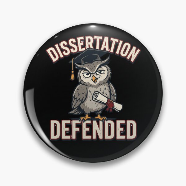 Item preview, Funny Owl Dissertation Defended Design for PhD Student Relief After Defense designed and sold by Im-Ara.
